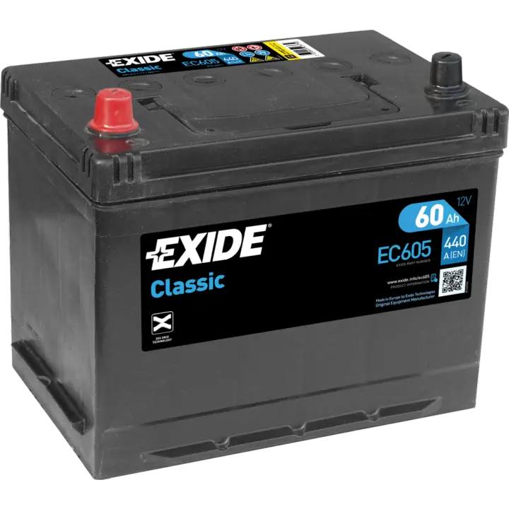 Batería Exide-Classic EC605 Classic. 12V - 60Ah/440A (EN) Caja D26 - 1