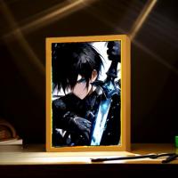 Figura De Anime Sword Art Online Kirito Lámpara LED De Pintura Luz De Fotografía Decoración Para Dormitorio Regalo De Cumpleaños Luz Nocturna De Mesa - details 1