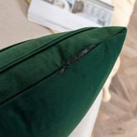 Juego De 2 Fundas Para Cojines Verdes Decorativas Suaves Y Sólidas De Velours Para Sofá Y Dormitorio Cuidado Del Ambiente: Sin Químicos Origen: China Continental Estilo Americano Poliéster 100% Lavable Y Desmontable - details 5