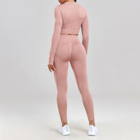 Conjunto Deportivo Transparente Para Mujer CHRLEISURE Yoga Running Top Con Scrunch Leggings Elásticos Ajustados Sin Costuras Transpirables - details 2