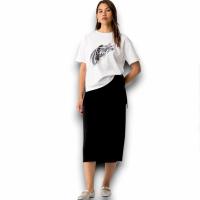 Falda Greeny Negra Tiffosi - Midi Talle Alto con Aberturas - details 0