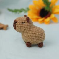 Kit De Tejer Para Principiantes Con Peluche De Capybara Y Guía De Tejer a Mano Conjunto DIY De Conejo De Peluche Herramientas De Tejer Y Hilo Incluidos - details 15