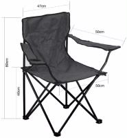 Silla Plegable de Camping de Acero con funda incluida, 50x50x80cm, Silla de Acampada Plegable, Ideal para Camping o Pesca, Estructura de Acero Resistente y Asiento de Lona Impermeable - details 0