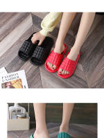 Zapatillas De Baño Para Hombres Y Mujeres 2024 Antideslizantes Con Plataforma Gruesa Cómodas Para Uso Doméstico Y Playa Sandalias De Tobillo Adhesivas De Sintético Para Interior Y Exterior - details 10