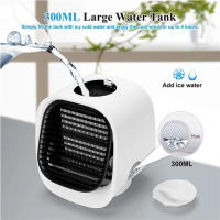 Aire acondicionado, enfriador de aire, nuevo aire acondicionado de escritorio mejorado, enfriador de aire portátil con ventilador de agua helada, mini aire acondicionado personal - details 6