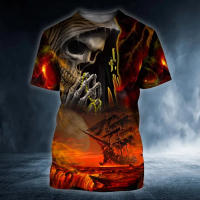 Camiseta De Hombre Con Estampado 3D De Calavera Y Ángel Moda Retro Verano Ropa Urban Oversize Casual Cuello Redondo Manga Corta Nueva - details 2