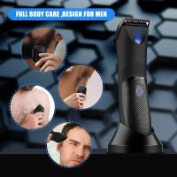 Cortadoras de pelo del Cuerpo de los hambres de Cerámica Eléctrica digital impermeable Privado íntimo Clippers Cuerpo axila Ingle depilación ininstrument - details 1