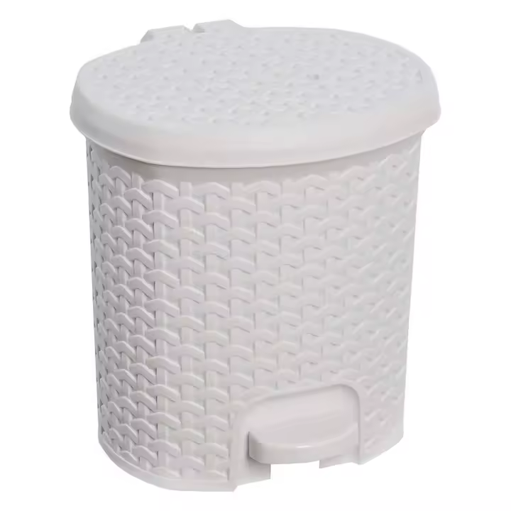 Keeeper Papelera con Pedal Rattán | Capacidad 5,5L | Tamaño Compacto - 1