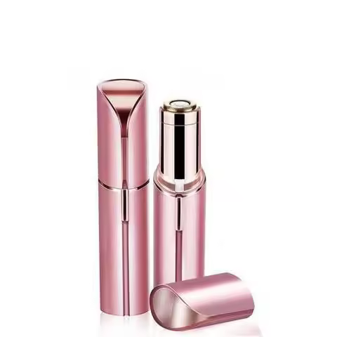 Depiladora Facial Mujer - Depiladora Facial para Mujeres con Luz Led - Tamaño Barra de Labios - Depiladora facial sin dolor - 2 en 1 Depiladora Nariz y Afeitadora Facial para Mujeres - Dispositivo de Eliminación de Vello para Nariz Vello de Melocotón - 1