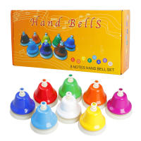 Juego De Instrumentos Musicales Orff Con Campana De Mano De 8 Notas Colorida Juguete Musical Para Niños Educación Temprana Regalo De Navidad Bonito - details 0
