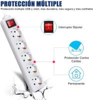 Extrastar Regleta Enchufes Startelectric, 16A/250V/3G/3680W, Disponible en Varias Especificaciones de Gato, Color Negro y Blanco - details 3