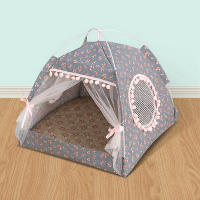 Casa De Gato Plegable Tent Para Perro Cama De Gato Para Gatitos Caja De Algodón Dulce Princesa Kennel Para Mascotas Hogar - details 2