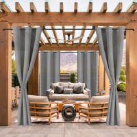 2PCS Cortina Exterior Impermeable Y UV-Prueba Para Jardín Adecuada Para Gazebo Instalación En Techo Material De Poliéster Clásico Estilo - details 19