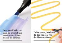 Alex Bog Rotuladores Profesionales Artist Pastel - Caligrafía - Dibujo - Doble Punta - 30 Unidades - details 2