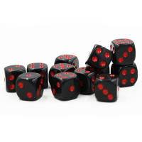 Juego De Dados Acrílicos 10 Piezas 6 Cara 16MM D6 Patrón Grabado Poliedro Para Juegos De Mesa RPG Dungeons And Dragons - details 5