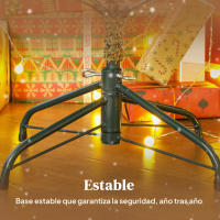 HOMCOM Árbol de Navidad Artificial, Árbol de Navidad Nevado, Abeto Artificial con Ramas Articuladas, Base Plegable, Fácil de Montar, Decoración para Hogar, Oficina, Fiestas - details 3