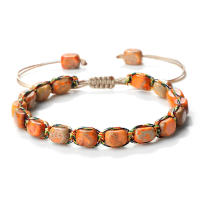 Pulsera Bohemia Imperial Con Piedras Y Borlas Hechas a Mano Pulsera De Cuerda Para Amigos Joyería Vintage Diseño Estrán - details 9