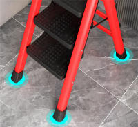 Escalera Plegable, de Tijera, de 3 5 Peldaños, Taburete, Antideslizante, Bloqueo de Seguridad, Fácil de Guardar, Carga hasta 150 kg, Ideal para Cocina, Pasillo, Garaje, Color Blanco - details 4