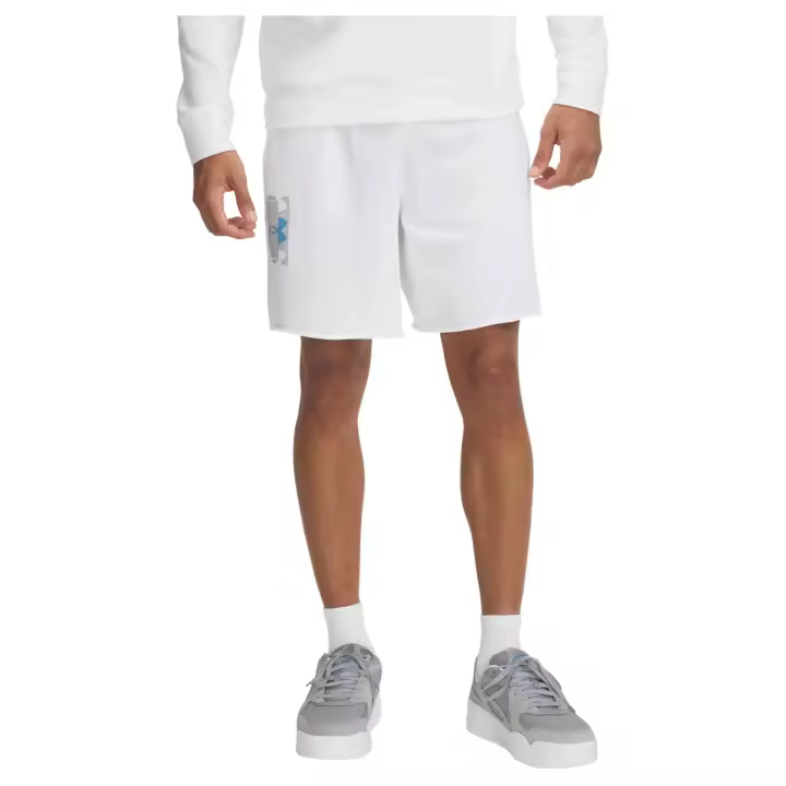 Pantalon Corto Under Armour Rival Terrylogo8Inshort para hombre en color blanco - 1