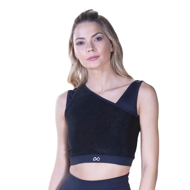 Sujetador Deportivo Mujer  Negro Top Lux Deporte Yoga Running Gym Ditchil - 1