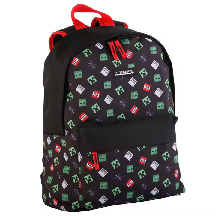 Mochila Americana Minecraft Tnt  Adaptable A Carro, Espaldera Acolchada.. 42 X 31 X 13.5 Cm. (Toybags T433-962) - 1
