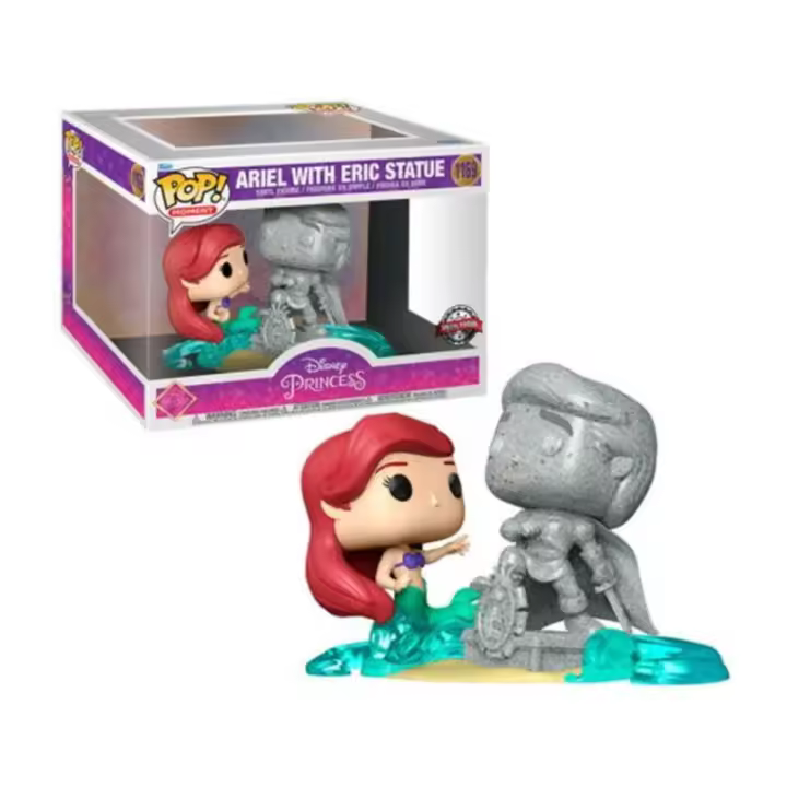 Funko pop moment disney la sirenita princesa ariel con estatua de eric 58795 - 1