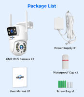 Cámara WiFi exterior Hiseeu WS318 4K 6MP, con doble lente y doble pantalla, audio bidireccional, visión nocturna en color, seguimiento automático, detección de humanos por inteligencia artificial, resistente a la intemperie IP66, compatible con WiFi 2.4G - details 18