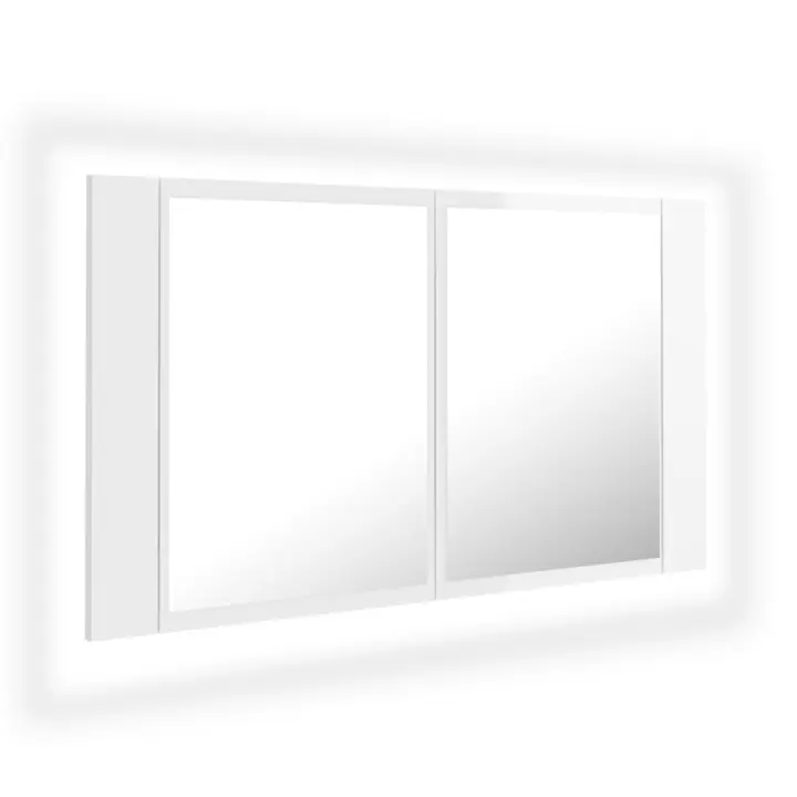 ¿Dónde está Armari Espejo D BA LE acrílico Blanc Brill 80x12x4 cm - 1