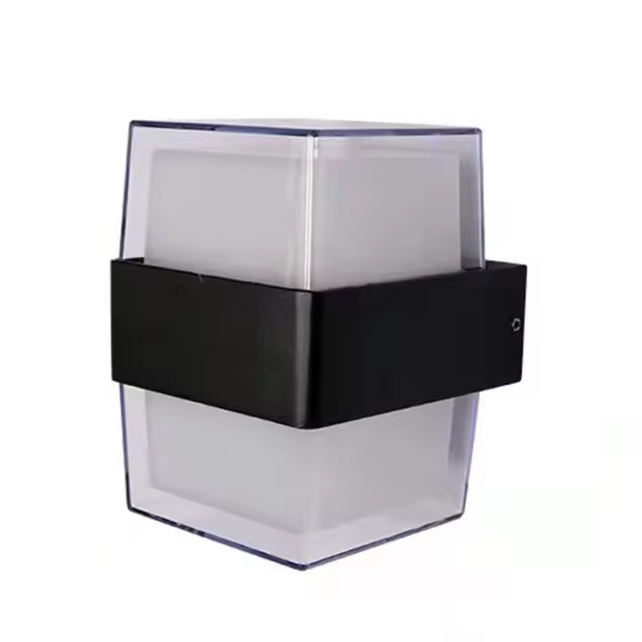 Aplique de pared exterior LED de 10W 3000K Aplique de pared blanco cálido IP65 Acrílico 960LM Para jardines, patios, paredes exteriores. Tamaño total: 105 * 90 * 130 mm [Clase energética F] - 1