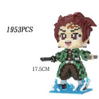 Figura De Anime Demon Slayer Bloques De Construcción Kimetsu No Yaiba Tanjirou Nezuko Zenitsu Kyoujurou Juguetes Para Niños Regalos - details 0