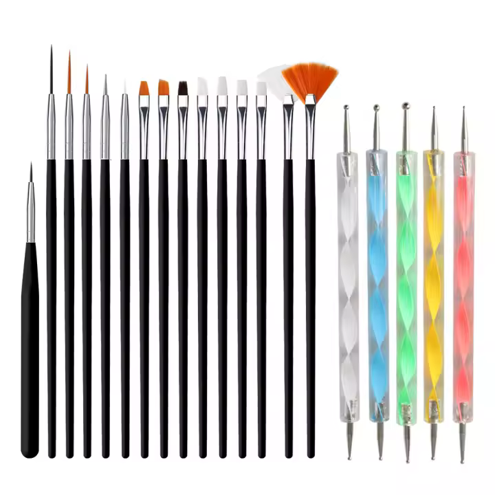 Set De Pinceles Para Uñas Profesionales Para Acrílico UV Gel Dibujando Puntos Manicura Arte De Uñas Herramientas De Accesorios De Maquillaje - 1