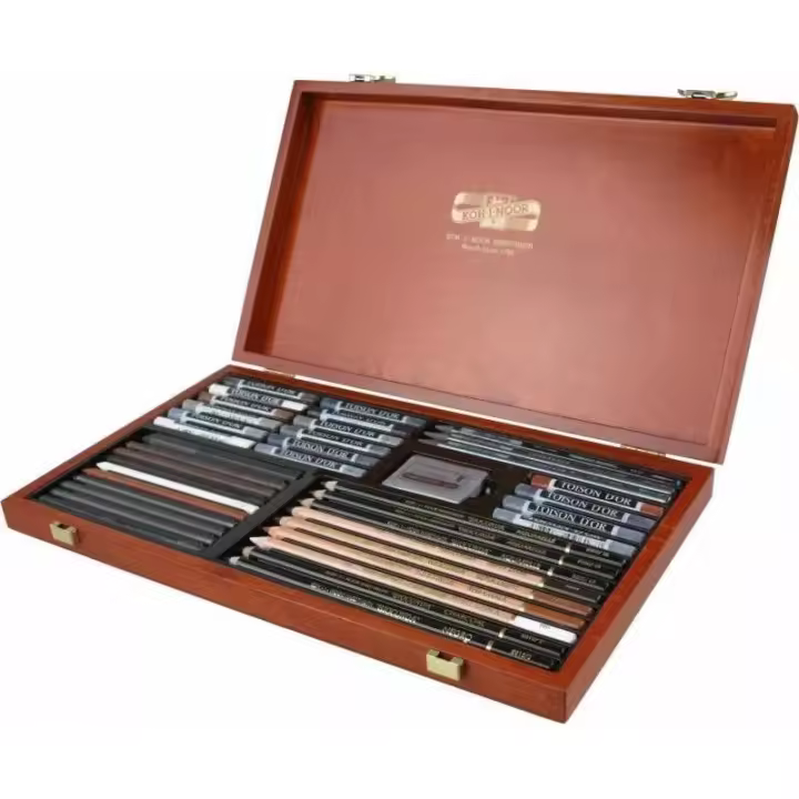 Koh-I-Noor 8895 - Caja de madera 39 piezas dibujo Gioconad Koh-i-Noor - 1