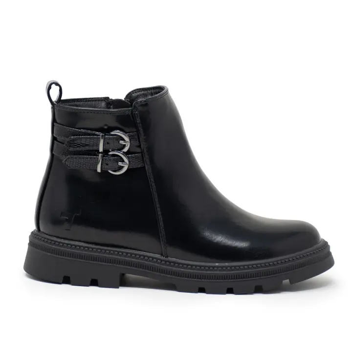 Botas militares niña PEP CORN 2635 BOTIN MOTORISTA DOS HEBILLAS NEGRO 33444 24I - 1