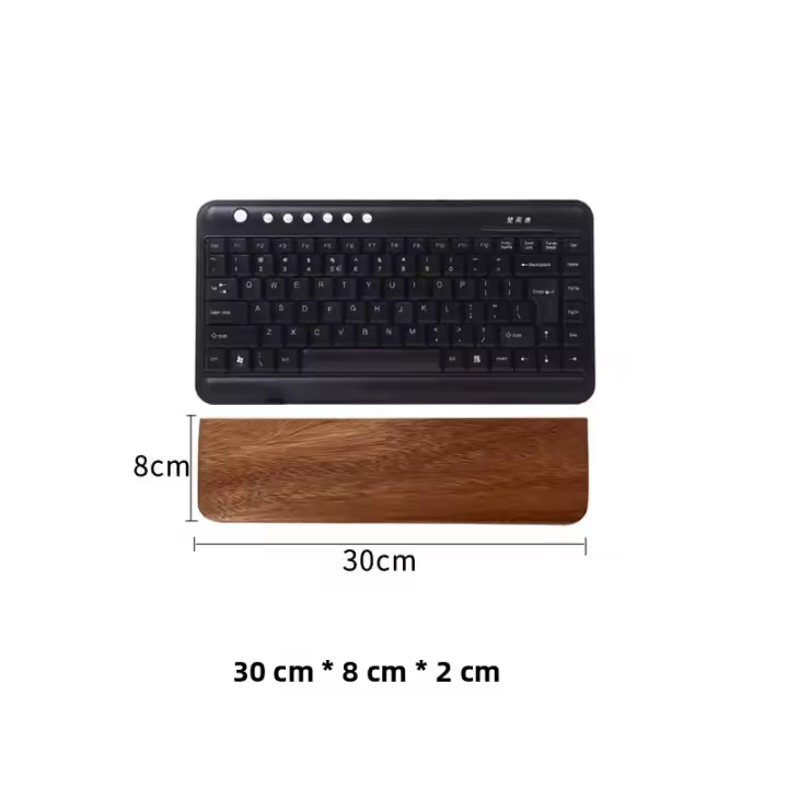 Almohadilla De Muñeca Para Teclado Mecánico De Madera Sólida Adecuada Para Tamaños 87/98/104/108 Personalizables WEIKAV - 1
