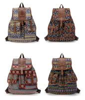 Mochila De Lona Para Mujer Con Estampado Floral Gran Bolsa De Hombro Para Adolescentes Y Niñas Bolsa De Viaje De Fin De Semana Escolar - details 2