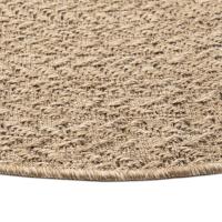 vidaXL Alfombra ZIZUR apariencia de yute interior y exterior Ø 200 cm Alfombras de área  Alfombra de Piso para Sala de Estar Dormitorio Habitación Salón - details 4