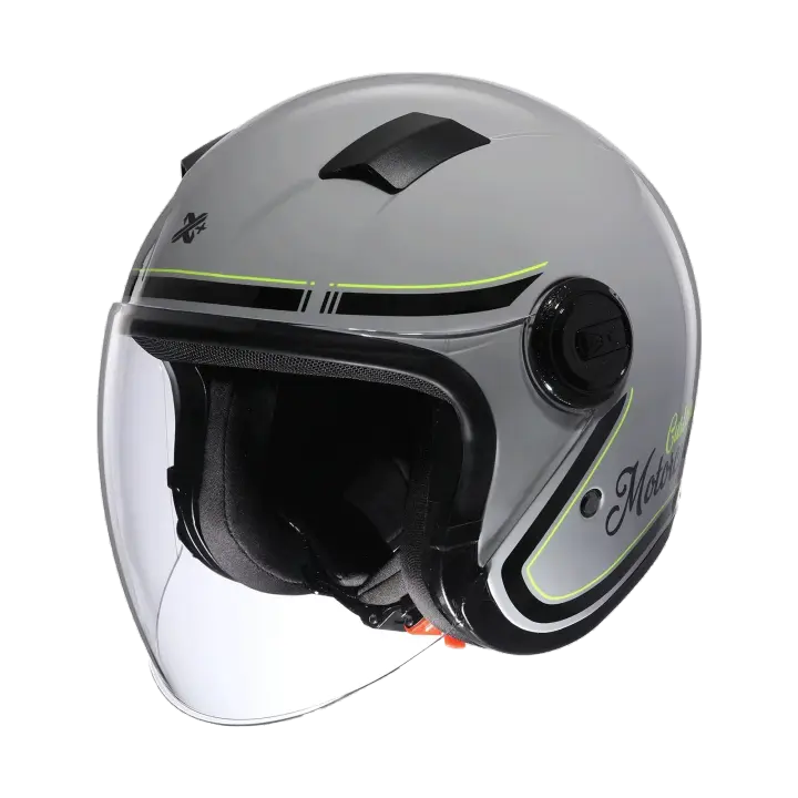 Casco De Motocicleta Abierto 3/4 Jet Mitad Para Adultos Con Visera Transparente Casco Para Scooter Eléctrico Unisex Material ABS - 1