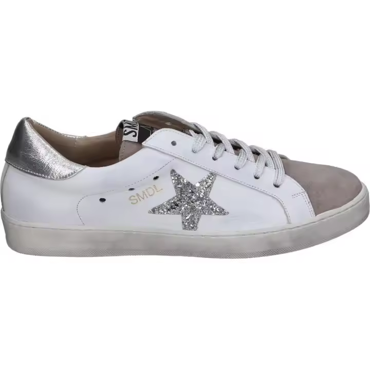 YOWAS | Zapatillas Bajas Yowas para Moda Joven – Deportivas en Color Blanco con Detalle de Estrella – Sneakers con Cordones – Estilo Casual – Tendencia – Versátiles – Modelo 1062 - 1