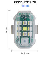 BLALION Lámpara De Señal De Giro LED RGB Para Motocicleta Con Carga USB Y 7 Colores Luz De Avión Sin Cable Indicator De Señal De Posición - details 10