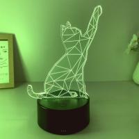 Luz De Noche 3D Del Gato Atrayente Con Interfaz USB Luz Decorativa De Ambiente Regalo De Fiestas Para Amigos Luz De Mesa - details 1