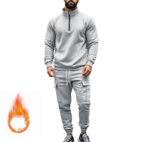 Conjunto Deportivo Casual Para Hombres Verano Otoño Invierno Con Cierre De Cremallera Y Veludo Tejido De Poliéster Talla S a XXXL - details 130