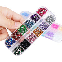 Set De 2400 Piezas De Rhinestones AB Jelly 2mm Resina Redonda Flatback Coloridos Para Decoración De Uñas DIY Art 3D - details 3