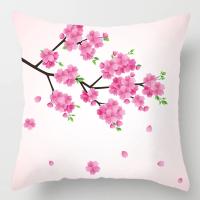 Funda De Cojín Cuadrada Rosa Con Flores 40x40 45x45 50x50 60x60 Cubierta Suave Para Sala De Estar/Mesa De Dormitorio - details 3