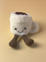 JellyCat Edición Limitada Peluche Gato Con Taza De Café Blanc Pluma Suave Juguete Para Niños Regalo Navideño Sin Etiquetas - details 7