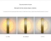 Aplique de pared interior regulable, aplique LED redondo negro de 6W 3000/4000K/6500K - details 2