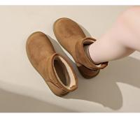 Botas De Tobillo Para Mujer Botines De Invierno Con Tacón Y Peluche Encima De La Rodilla Zapatos De Cuña Para Otoño Y Primavera - details 19