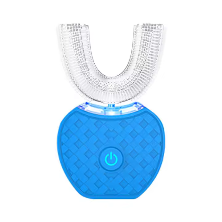 Cepillo de dientes automático en forma de U, cepillo de dientes para adultos de 360° - Cepillo de dientes automático ultrasónico en forma de U para blanqueamiento dental - 1