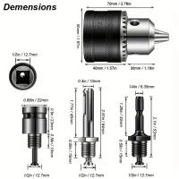 Chorro De Taladro 3.0-16mm Con Chasis De 1/2-20UNF Adaptador De Hexágono/SDS-Plus Para Destornillador De Impacto Incluye Llave De Chorro - details 1