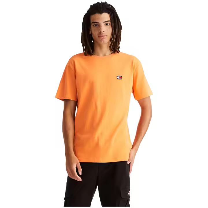 Camiseta de Manga Corta Tommy Jeans Badge Classic para hombre en color naranja - 1