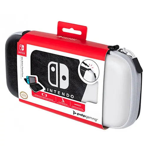 FUNDA NINTENDO SWITCH DELUXE TRAVEL CASE BLANCO Y NEGRO OLED PDP - 1